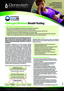 Hydrogen / Methane Breath Testing With Gastrolab - For IBS functional gut disorders and carbohydrate malabsorption.