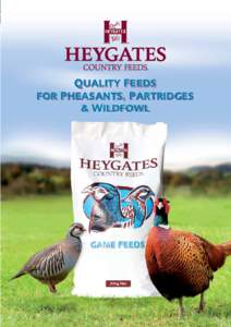 QUALITY FEEDS FOR PHEASANTS, PARTRIDGES & WILDFOWL 2