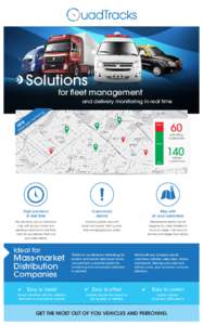 Solutions  for fleet management and delivery monitoring in real time  W