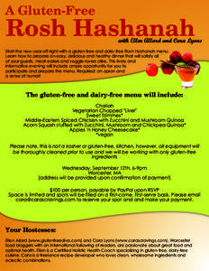 A Gluten-Free  Rosh Hashanah with Ellen Allard and Cara Lyons