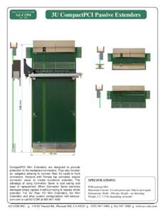 248 mm  3U CompactPCI Passive Extenders 100 mm