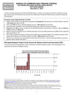 Weekly Influenza Surveillance Report