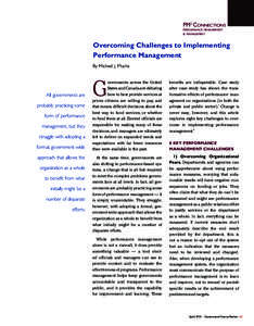 PM2 Connections performance measurement & management Overcoming Challenges to Implementing Performance Management