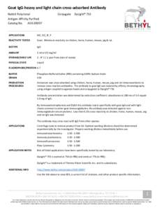 Goat IgG-heavy and light chain cross-adsorbed Antibody Rabbit Polyclonal Conjugate  DyLight® 755