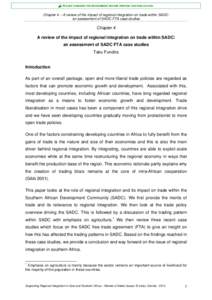 African Union / Development / Southern African Development Community / Common Market for Eastern and Southern Africa / North American Free Trade Agreement / Customs union / African Economic Community / Mike Campbell (Pvt) Ltd and Others v Republic of Zimbabwe / Africa / International trade / Southern Africa