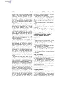 1084  June 15 / Administration of William J. Clinton, 1993 accept a final reconciliation package that includes a scaled-down energy tax and some elimination of certain corporate tax incentives, such as suggested by Senat