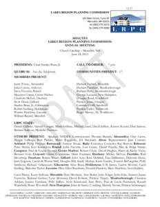 13-17 LAKES REGION PLANNING COMMISSION 103 Main Street, Suite #3 Meredith, NH[removed]tel[removed]fax[removed]