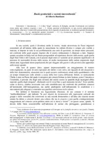 Ruolo genitoriale e società interculturale* di Alberto Randazzo SOMMARIO: 1. Introduzione. – 2. L’idea “larga”, inclusiva, di famiglia, secondo Costituzione con certezza estesa anche agli stranieri (regolari e n