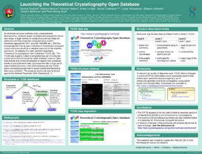 Launching the Theoretical Crystallography Open Database