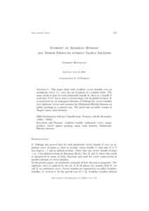 115  Documenta Math. Stability of Arakelov Bundles and Tensor Products without Global Sections