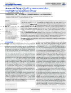 ORIGINAL RESEARCH ARTICLE published: 05 March 2010 doi: neuroNEUROINFORMATICS