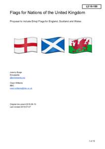 L2Flags for Nations of the United Kingdom    Proposal to include Emoji Flags for England, Scotland and Wales   