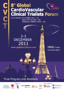 8th Global Cardiovascular Clinical Trialists Forum • Paris[removed] FACULTY Academy