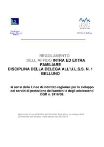 Conferenza Sindaci Ulss n.1 Belluno ULSS n.1 Belluno