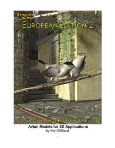 Avian Models for 3D Applications by Ken Gilliland 1