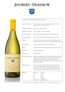   	
   JOUBERT-­‐TRADAUW	
  CHARDONNAY	
  2013	
    	
  