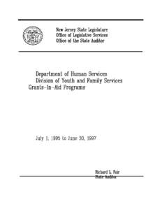 Child welfare / Division of Youth and Family Services