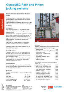 GustoMSC Rack and Pinion jacking systems