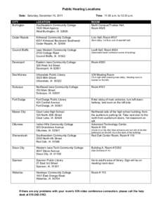 Microsoft Word - Public Hearing Locations