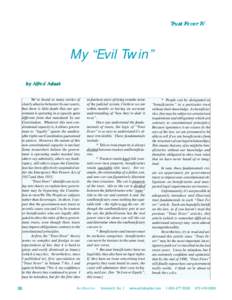 Trust Fever IV  My “Evil Twin” by Alfr ed Adask Alfred