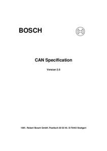 BOSCH  CAN Specification