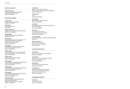 University of Economics /  Prague / Prague / Czechs / CERGE-EI / Jan Hron / Jan Fischer / Europe / Czech Republic / Republics