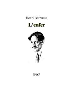 Henri Barbusse  L’enfer BeQ