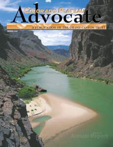 Advocate ate COLORADO PLATEAU A PUBLICATION OF THE GRAND CANYON TRUST