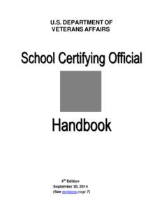 U.S. DEPARTMENT OF VETERANS AFFAIRS 4th Edition September 30, 2014 (See revisions page 7)