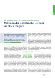 Alter  «Der alte König in seinem Exil» – Literatur, die etwas zu sagen hat Mitten in der Katastrophe Demenz ist Glück möglich