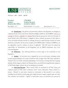 REGULATION  USF System USF