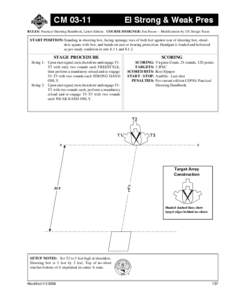 CM[removed]El Strong & Weak Pres RULES: Practical Shooting Handbook, Latest Edition COURSE DESIGNER: Jim Paxon -- Modifications by US Design Team