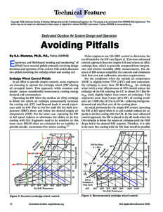 Technical Feature Copyright 2006, American Society of Heating, Refrigerating and Air-Conditioning Engineers, Inc. This posting is by permission from ASHRAE IAQ Applications. This article may not be copied nor distributed