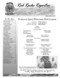 Red Rocks Reporter January  In This Issue  Jemez Welcomes New Leaders[removed]