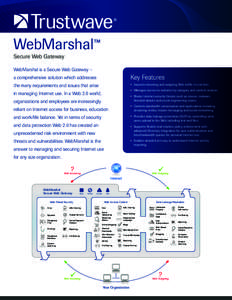 WebMarshal™ Secure Web Gateway WebMarshal is a Secure Web Gateway – a comprehensive solution which addresses  Key Features