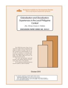 Localism / New Urbanism / Sociology / Glocal Forum / Decentralization / Cebu / Science / Cultural studies / Human geography / Globalization / Community development / Glocalisation