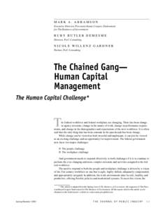 MARK A. ABRAMSON Executive Director, Pricewaterhouse Coopers Endowment for The Business of Government RUBY BUTLER DEMESME Director, PwC Consulting