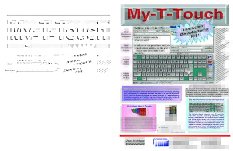 My-T-Touch  ® On-screen Keyboards! Virtual Keyboard interface provides a heads-up display that creates an entirely new way