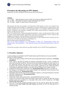 Procedure for Becoming an EPN Station  Page 1 of 3 Procedure for Becoming an EPN Station Prepared by the EPN Coordination Group and the EPN Central Bureau