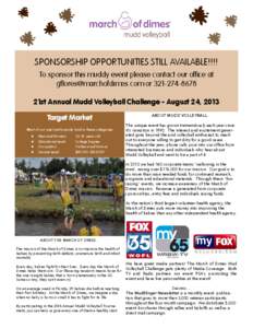 Mudd Volleyball Sponsorship Information