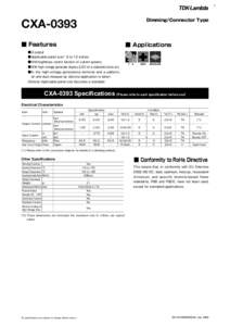 1  Dimming/Connector Type CXA-0393 ■ Features