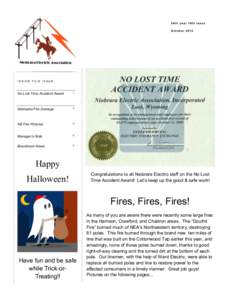 24th year 10th Issue October 2012 INSIDE THIS ISSUE:  No Lost Time Accident Award