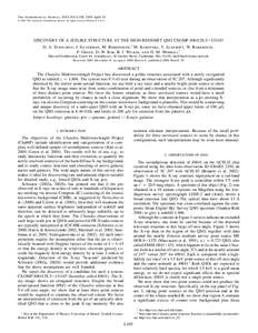 The Astrophysical Journal, 605:L105–L108, 2004 April 20 䉷 2004. The American Astronomical Society. All rights reserved. Printed in U.S.A. DISCOVERY OF A JETLIKE STRUCTURE AT THE HIGH-REDSHIFT QSO CXOMP J084128.3⫹13