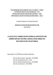 UNIVERSIDADE DO ESTADO DE SANTA CATARINA – UDESC CENTRO DE CIÊNCIAS TECNOLÓGICAS – CCT DEPARTAMENTO DE ENGENHARIA ELÉTRICA – DEE