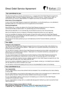 Direct Debit Service Agreement ment or the summary of an interesting point. You can position the text arrangements box anywhere