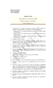 PROVINCE DE QUÉBEC COMTÉ DE MIRABEL VILLE DE MIRABEL ORDRE DU JOUR Séance ordinaire du 14 avril 2014, à 20h00