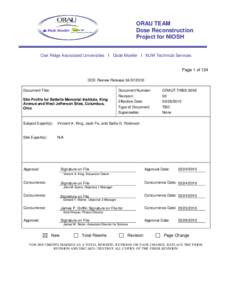 ORAU TEAM Dose Reconstruction Project for NIOSH Oak Ridge Associated Universities I Dade Moeller I MJW Technical Services  Page 1 of 124