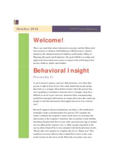 Behavioral Buzz: October 2014