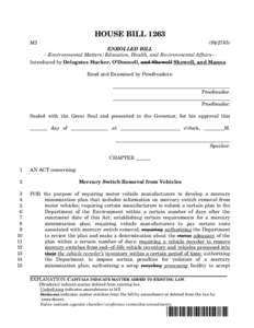 HOUSE BILL 1263 M3 (9lr2785)  ENROLLED BILL