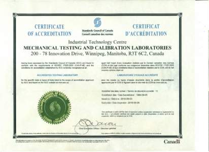 •  • CERTIFICATE OF ACCREDITATION